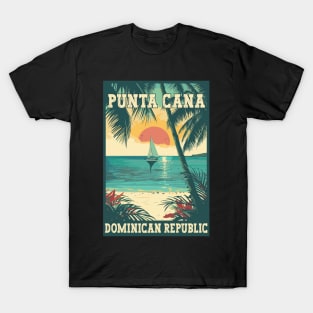 Punta Cana Dominican Republic Tropical Paradise Travel Art T-Shirt